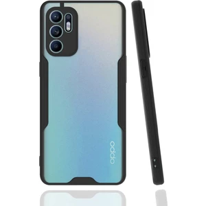 Oppo Reno 6 Kılıf Platin Silikon - Siyah 300099