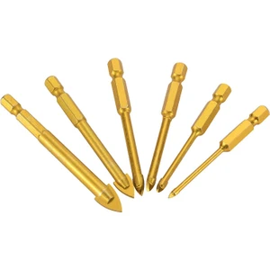 Chihiro586 - 9278 6 Adet Cam Matkap Uçları Seti Kiremit Seramik Delme Seti 3/4/5/6/8/10MM ile 1/4 Inç Hex Shank Porselen Mermer Ayna Için (Yurt Dışından)