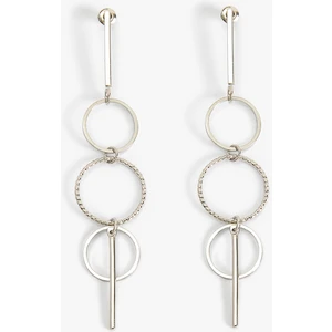 Çelik Geometrik Sallantılı Küpe