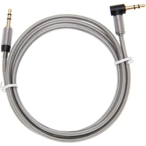 Aux Kablosu Metal Yaylı ve Muhafazalı 100 cm Kaliteli Metal Üniversal Aux Kablosu - Caraks