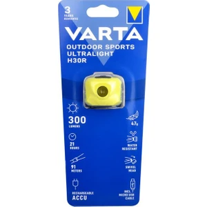 18631201401 Outdoor Sports Ultralight H30R Sarı Şarjlı Kafa Feneri