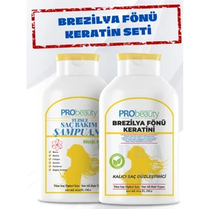 2li Set Brezilya Fönü Keratin bakım Seti (BREZİLYA FÖNÜ KERATİNİ VE BUĞDAY PROTEİNLİ TUZSUZ ŞAMPUAN )
