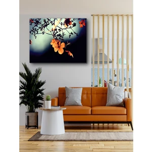 Harz Dekor Orange Flower Dekoratif Kanvas Tablo