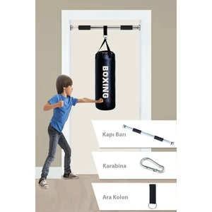 Spor Byfit 53 cm x 20 cm Çocuk Boks Kum Torbası + Barfiks Asma Demiri