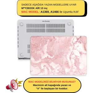 Macbook Air Kılıf 13 inç Mermer08NL (Eski USB'li Model 2010-2017) A1369 A1466 ile Uyumlu