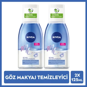 Nivea Make Up Expert Çift Fazlı Göz Makyaj Temizleyici 125 Ml X2 Adet, Etkili Makyaj Temizleme