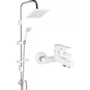 Beyaz Skyline Tepe Duş Seti ve Beyaz Inci Banyo Bataryası