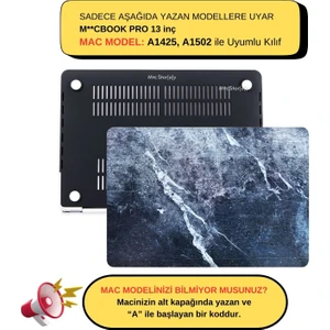 Macbook Pro Kılıf 13 inç Mermer09NL (Eski HDMI'lı Model 2012-2015) A1425 A1502 ile Uyumlu