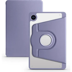 Case 4u Galaxy Tab A9 Plus Kılıf Termik Kalem Bölmeli Dönebilen Standlı Kılıf Lavanta Grisi