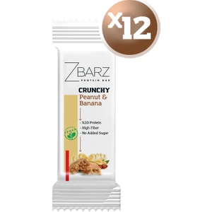 Crunchy Protein Bar Yer Fıstık - Muz 35G (12 Adet)