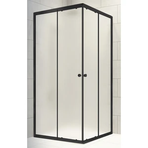 Duşakabin Kare Siyah Profil Buzlu Cam