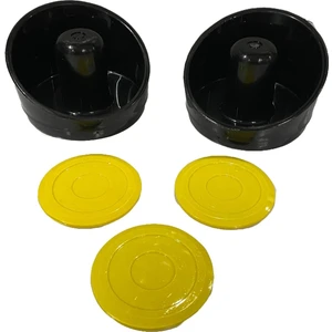 Star Game 2 Adet Air Hockey Elcik ve 3 Adet Disk - Havalı Hockey Tokacı ve Diskleri