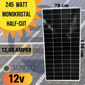 245 Watt Halfcut Monokristal Solar Güneş Paneli A Sınıf 12 Volt 205 230 watt