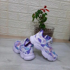 M.P One   3216 Mor Simli Cırtlı Hafif Rahat Kız Çocuk Spor Ayakkabı