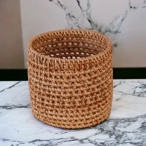 Ocean Point Dekoratif Rattan Düzenleyici Banyo Organizer Mutfak Kaşıklık Çok Amaçlı 15 x 15 cm Oceanpoint