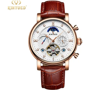 JYD11200211 Kinyued J025 Lüks Saat Mekanik Ay Evresi Takvimi Yüksek Kaliteli Otomatik Tourbillon Mekanik Adam Izle (Yurt Dışından)