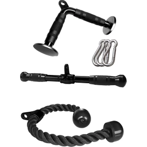Triceps Rope Halat - V Bar - Lat Pushdown Bar - Handle Bar - Biceps/Triceps Aparat Seti