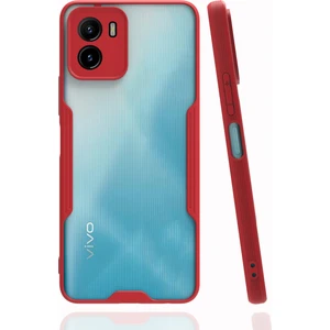 Vivo Y15S Kılıf Platin Silikon - Kırmızı 300099
