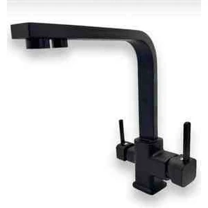 Yağız Su Armatürleri Kare Arıtmalı Siyah Mutfak Bataryası