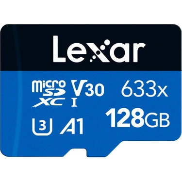 Lexar 128GB Lexar 633X Mıcrosdxc HIGH-PERFORMANCEC10 A1 V30 U3 Hafıza