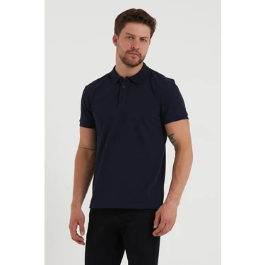 Polo State Erkek Regular Fit Polo Yaka Nakışlı T-Shirt 