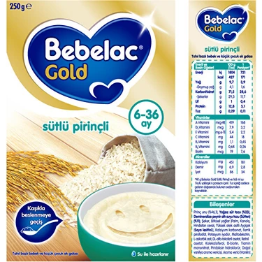 Bebelac Gold Sütlü Pirinçli Tahıl Bazlı Kaşık Maması 250 gr Fiyatı