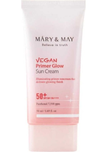 Mary & May Vegan Primer Glow Güneş Koruyucu Krem SPF50+ 50ML