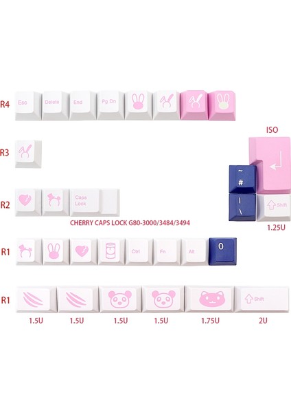 134 Tuşları Rüya Kız Tema Pbt Boya Subbed Mx Anahtarı Için Klavye Tuş FL980 Mekanik Klavye Klavye Tuş Takımı, Ingilizce Klavye Tuş Takımı (Yurt Dışından)