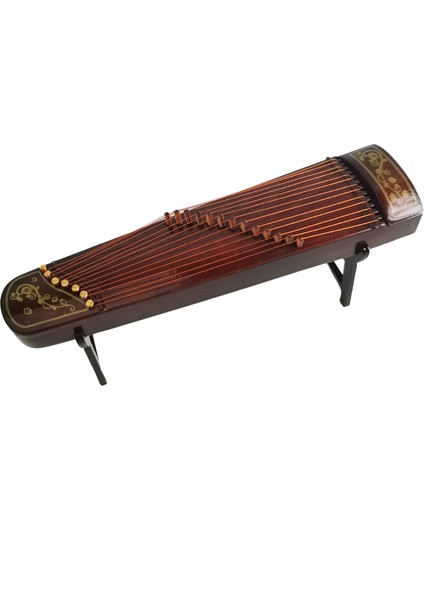 Mini Guzheng Retro Simülasyon Müzik Aleti 1:12 Minyatür Süsler Modeli Peyzaj El Sanatları (Yurt Dışından)