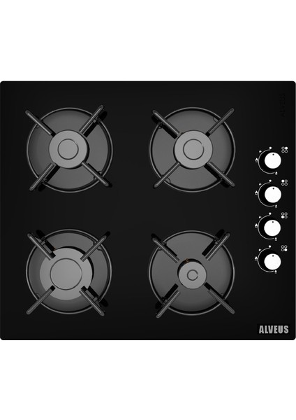 New 627 Siyah Cam 3'lü Ankastre Set [BİNDESİT-GLS640-MFA627]