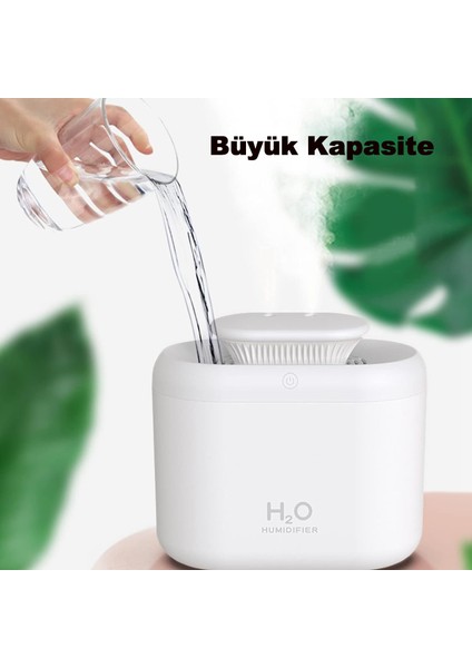 3.3 Litre Ultrasonik Buhar Makinesi Hava Nemlendirici Çift Sprey Buhar Makinesi LED Işıklı