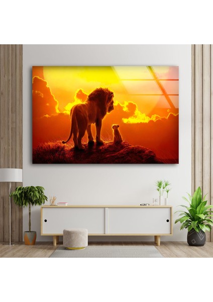 Vahşi Yaşam Temperli Cam Duvar Tablosu