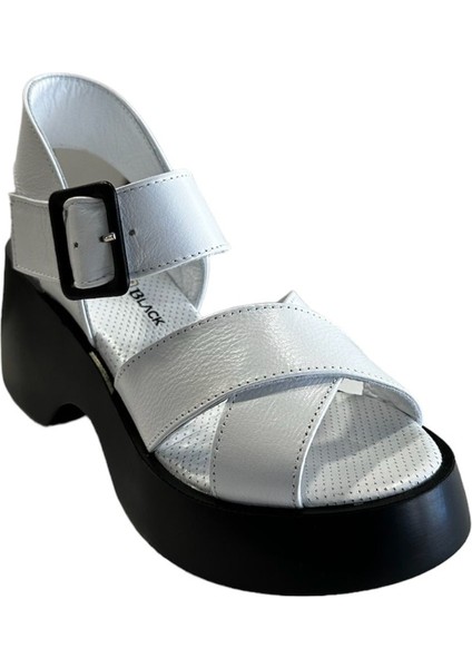 42627 Kadın Deri Yazlık Ayakkabı Beyaz fiyatları