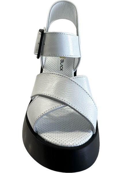 42627 Kadın Deri Yazlık Ayakkabı Beyaz modelleri