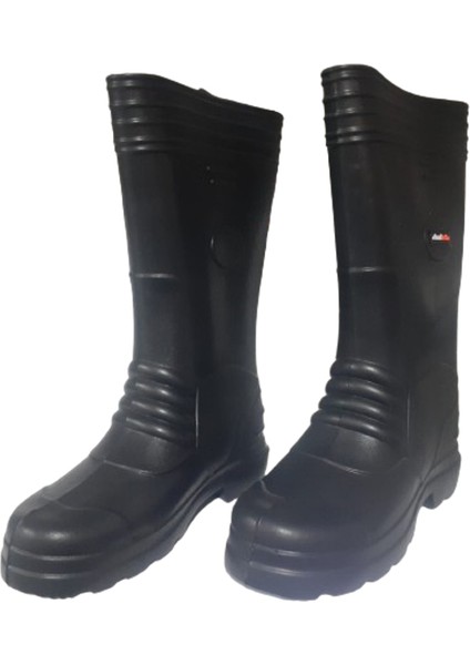 Unisex Siyah Eva Hafif Poli Taban Uzun Yağmur Çizmesi AB210-77 modelleri