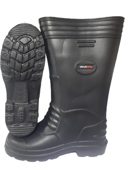 Unisex Siyah Eva Hafif Poli Taban Uzun Yağmur Çizmesi AB210-77 fırsatları