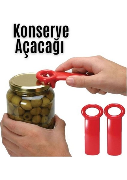 2 Adet Renkli Kavanoz Konserve Açacağı Kavanoz Kapağı Açacağı