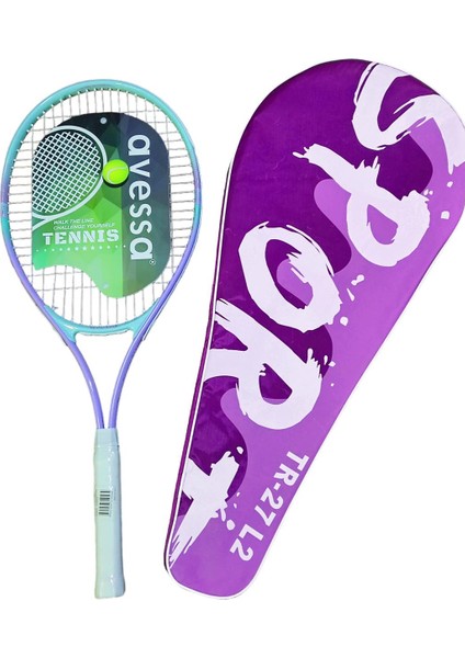 TR-27Lİ Tenis Raket Set Mor L2