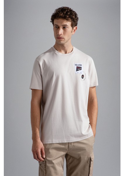 Erkek Pamuklu Regular Fit Yuvarlak Yaka Bej T-Shirt 24411117-029 fiyatları