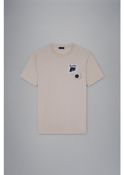 Erkek Pamuklu Regular Fit Yuvarlak Yaka Bej T-Shirt 24411117-029 indirimleri