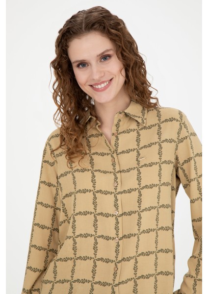 Kadın Kum Gömlek Desenli 50272138-VR085 fiyatları