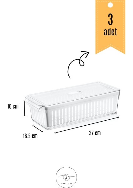 Midi Boy Süzgeçli Buzdolabı Düzenleyici Organizer 3 Adet Yumurtalık Altlığı Hediyeli fiyatları