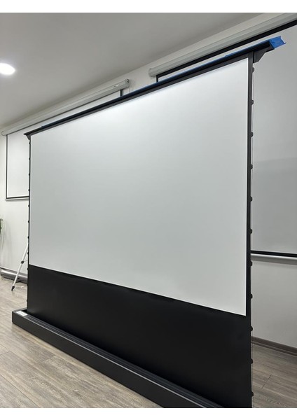 212X123 cm Taşınabilir Portatif Elektrikli Pull Up Floor Screen Projeksiyon Perdesi PEX-200