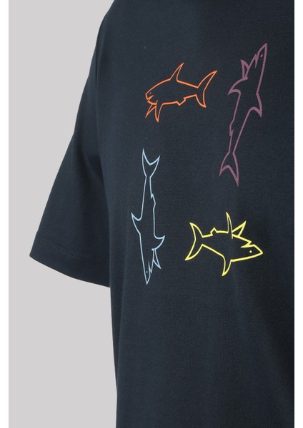 Erkek Pamuklu Kısa Kollu Yuvarlak Yaka Lacivert T-Shirt 24411088-013 fiyatları