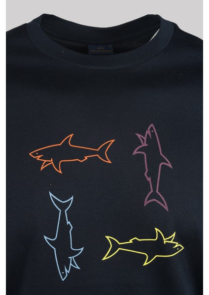 Erkek Pamuklu Kısa Kollu Yuvarlak Yaka Lacivert T-Shirt 24411088-013 modelleri