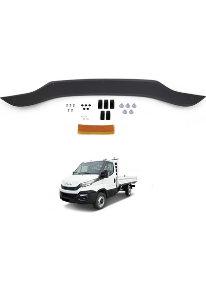 Iveco Daily Ön Kaput Koruyucu Rüzgarlığı Abs Plastik Piano Black 2014- Yıllarına Uyumlu