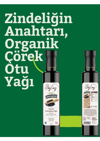 Organic Windy Valley Organik Çörekotu Yağı 250 ml Soğuk Sıkım Ecocert Sertifikalı