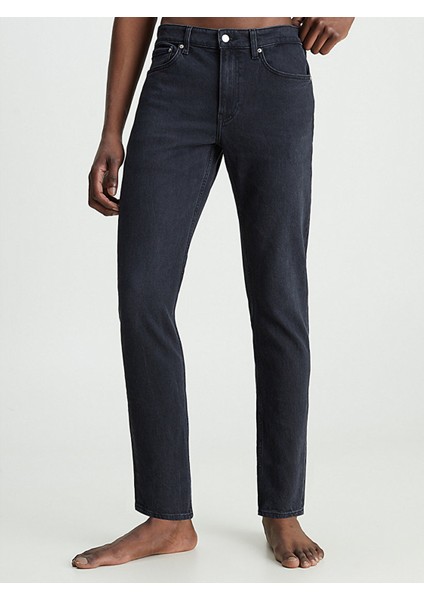Erkek Pamuklu Normal Bel 5 Cepli Düğmeli Siyah Jeans J30J323689-1BY