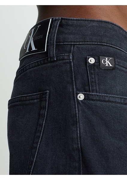 Erkek Pamuklu Normal Bel 5 Cepli Düğmeli Siyah Jeans J30J323689-1BY