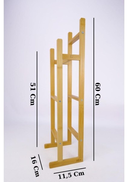 Bambu Tuvalet Kağıdı Standı Yedek Tuvalet Kağıtlığı Kahverengi - C/6 C1-1-289
